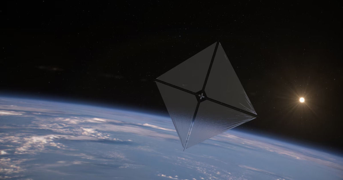 NASA a desfășurat o velă solară gigantică pe orbită.