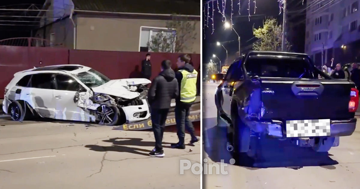 Accident în lanț la Comrat: Un Audi, o Toyota și un Opel s-au tamponat.