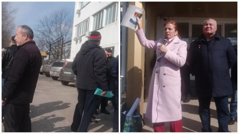 В Бельцах прошел протест возле CET Nord: бельчане пришли с квитанциями.