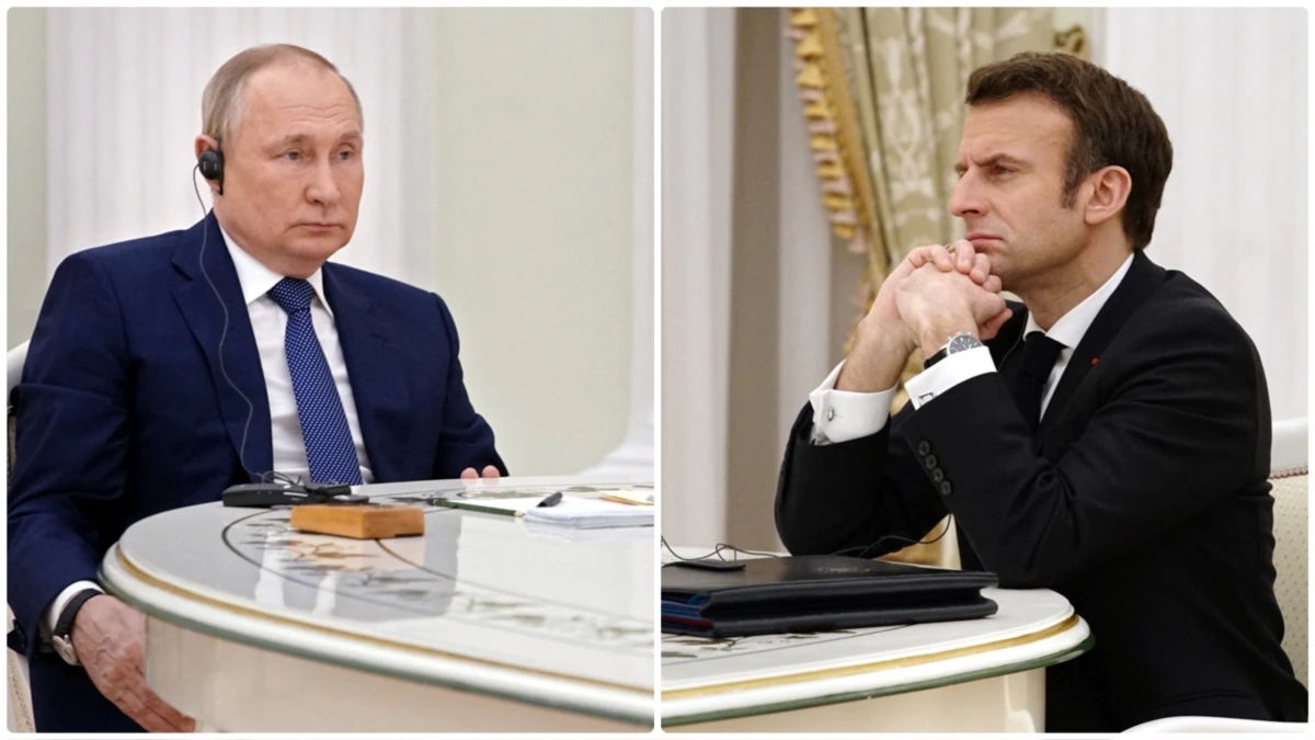 Макрон впервые после переизбрания переговорил с Путиным.