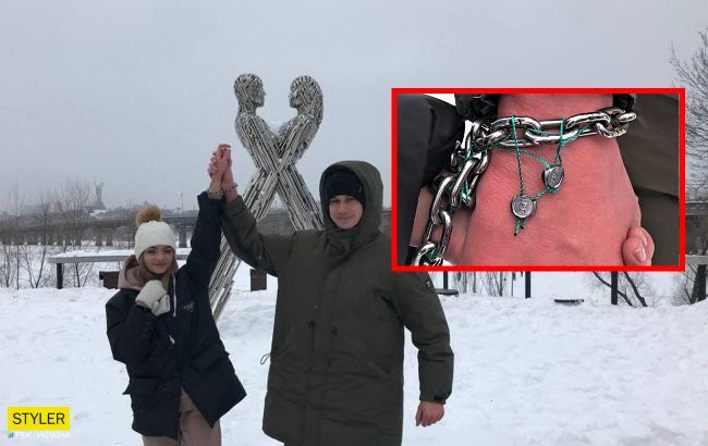 Скованные цепью влюбленные из Харькова жалуются на серьезные проблемы