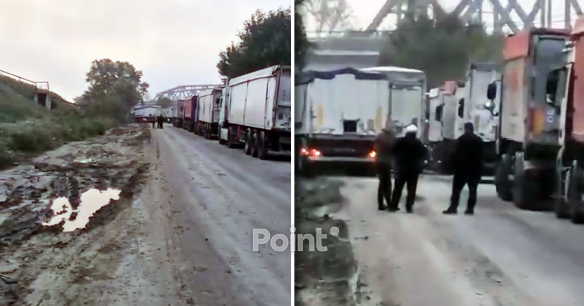 Дальнобойщики жалуются на дорогу к государственному порту Джурджулешты.