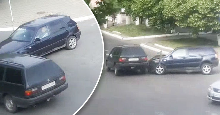 ДТП в Тирасполе: один автомобиль на полной скорости въехал в другой. Коллаж: Point.md