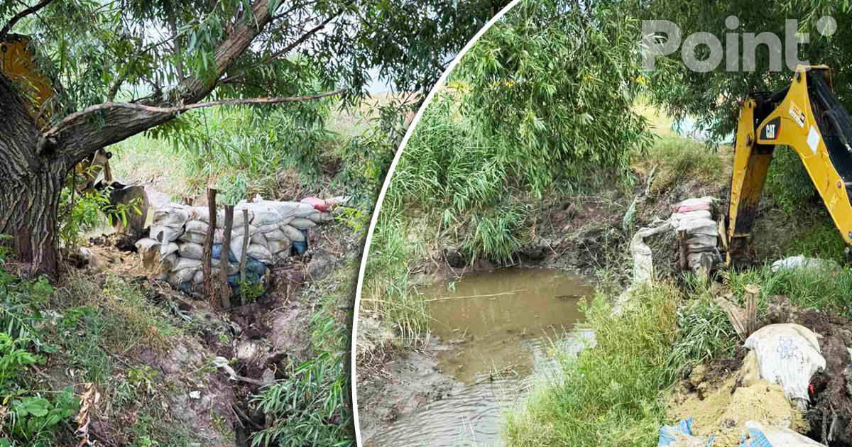 Un baraj construit ilegal, demolat de inspectorii de mediu din Ialoveni.
