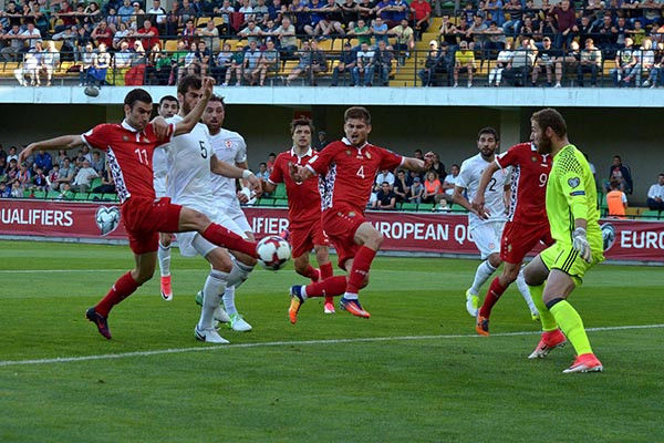 Naționala de fotbal a Moldovei a ratat victoria contra Georgiei 
