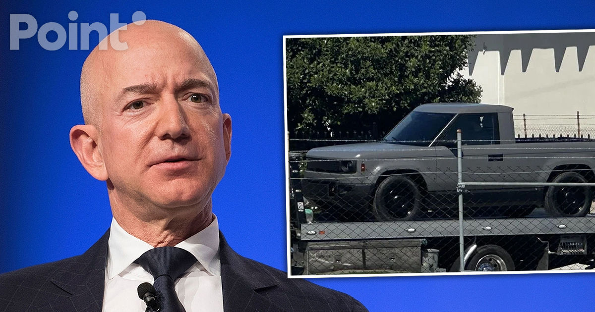 Un pick-up electric de 25.000 de dolari, la dezvoltarea căruia contribuie Bezos, a fost surprins într-o fotografie spion.