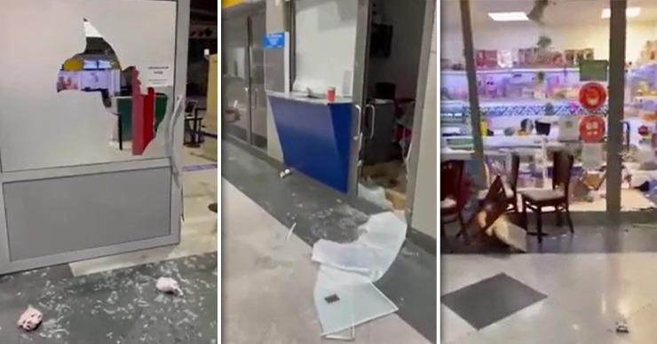 Появилось видео результата погромов протестующих в аэропорту Алма-Аты. Коллаж: Point.md.