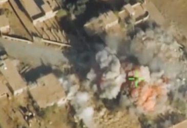 В результате удара была уничтожена боевая машина и несколько пехотинцев.