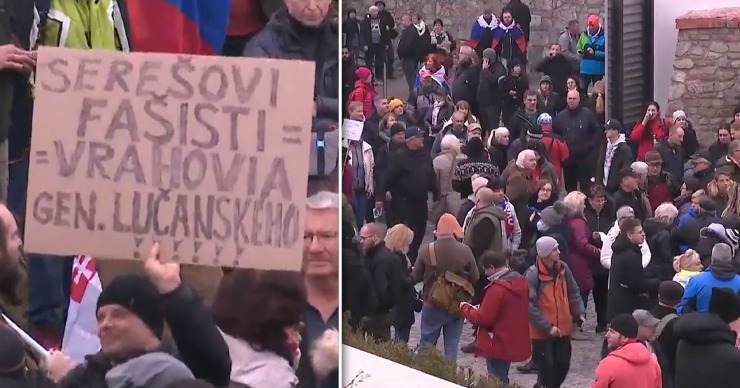 В Братиславе прошел митинг против прививок. Коллаж: Point.md