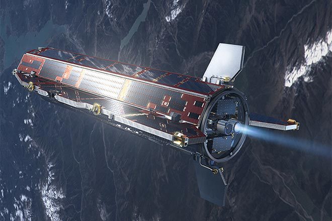 В настоящий момент GOCE находится на орбите, на высоте 190 километров. Фото: NASA
