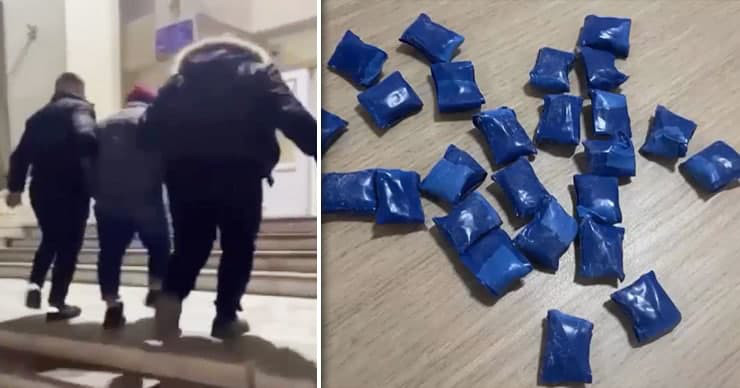 Полиция Кишинева задержала 18-летнего наркокурьера с "товаром" на 30 000 леев. Коллаж Point.md.