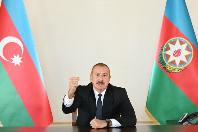Азербайджан восстановит свою территориальную целостность, заявил Алиев.