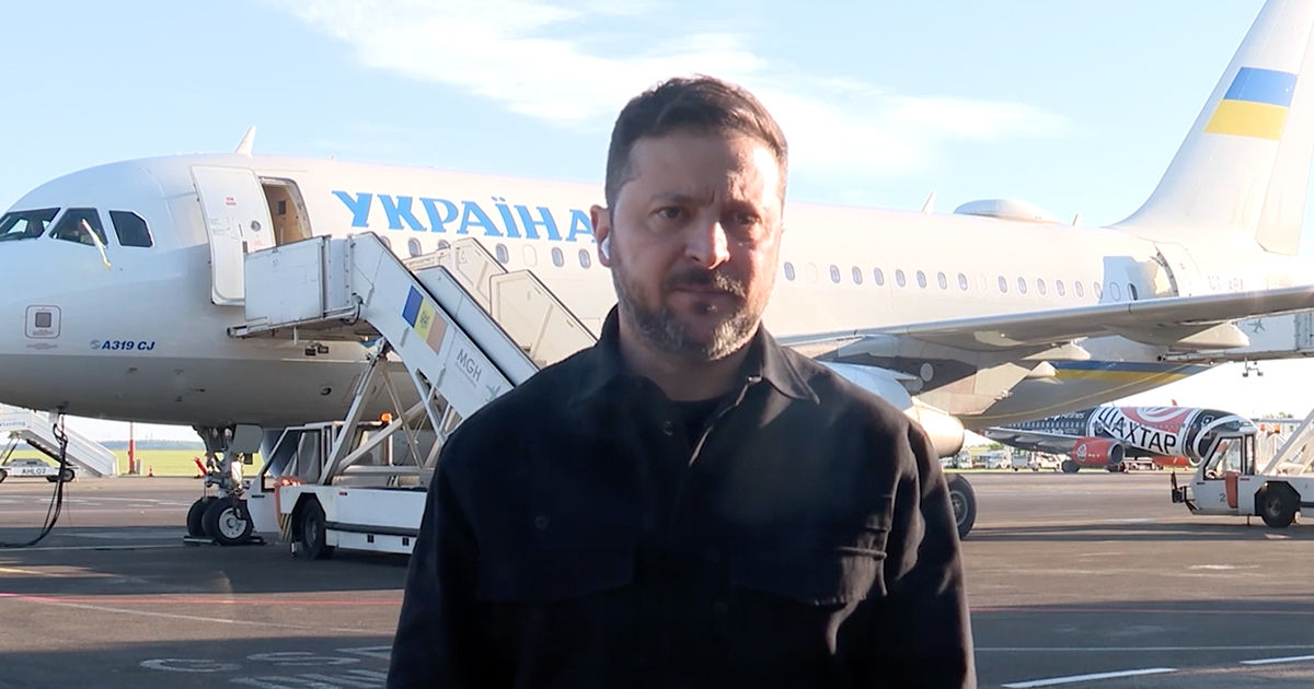 Зеленский записал обращение к Путину из кишинёвского аэропорта.