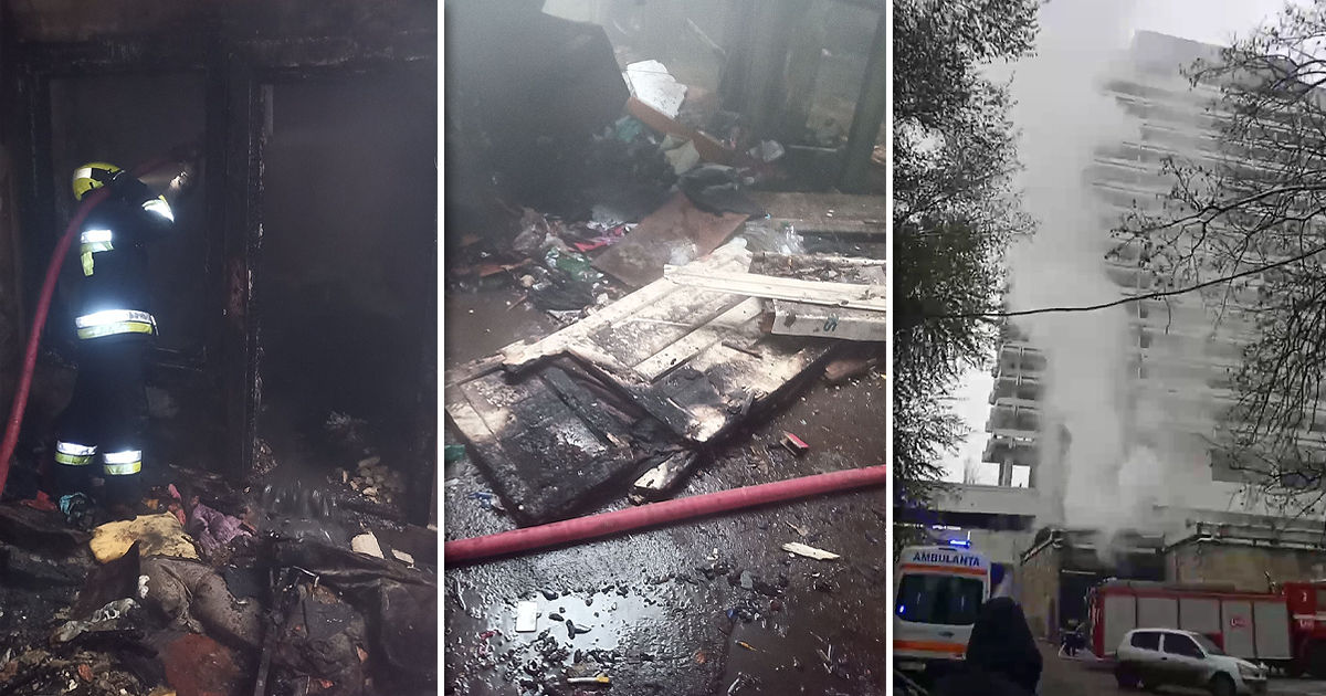 Пожар в центре Кишинева: загорелся гараж рядом с гостиницей "Националь"