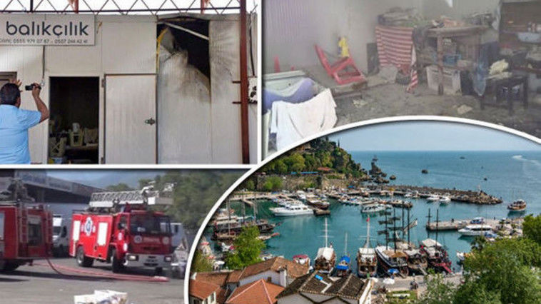 Două rachete au fost trase asupra unei companii de pescuit din sudul Turciei, vineri, în Antalya. Foto: express.co.uk