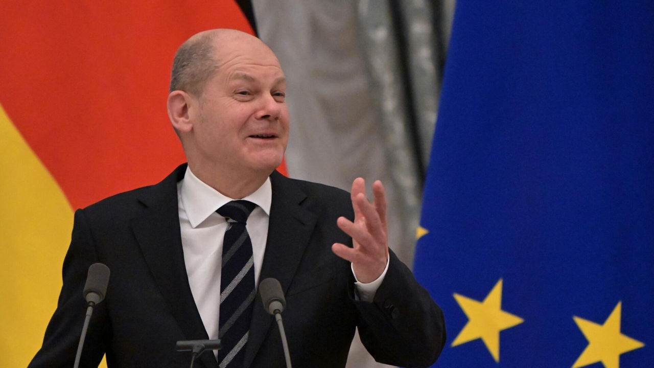 Канцлер ФРГ Олаф Шольц.