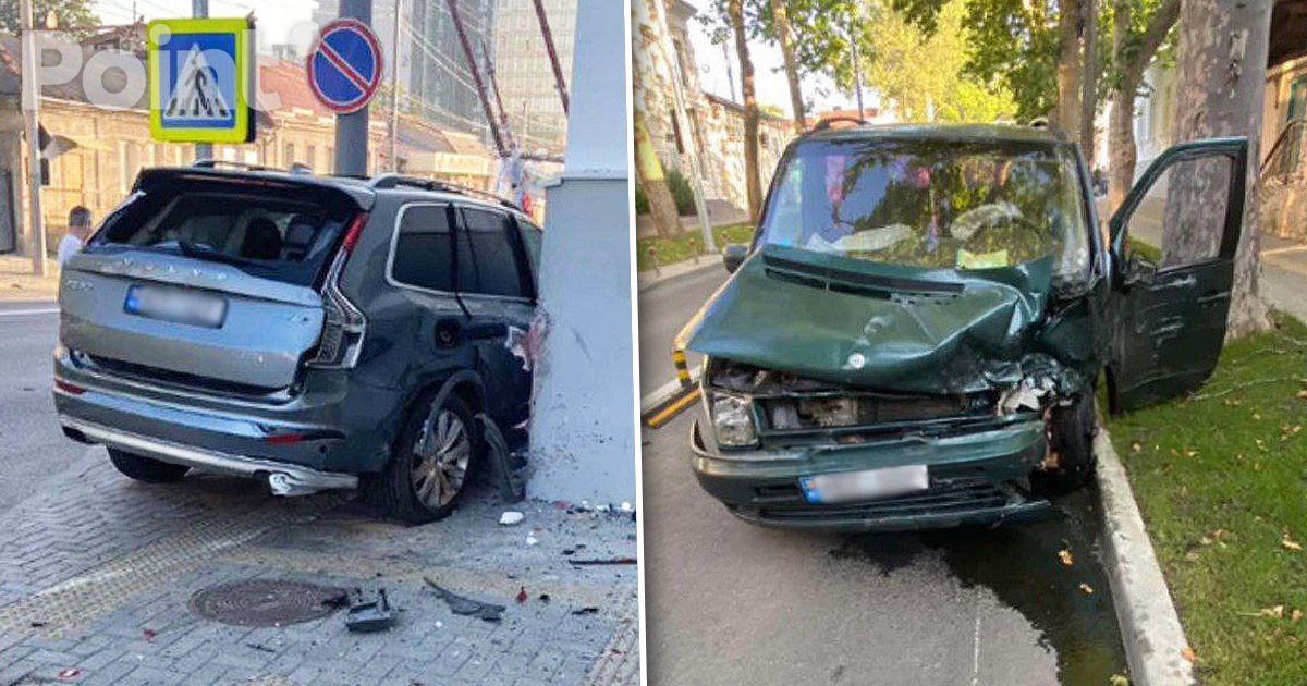 Авария в Кишиневе: пострадали два человека.