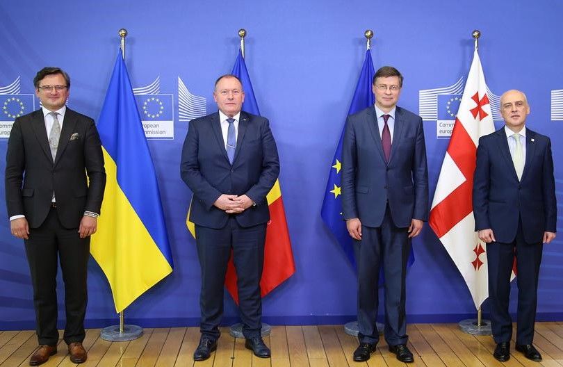 Главы МИД Молдовы, Грузии и Украины встретились с еврокомиссаром по торговле