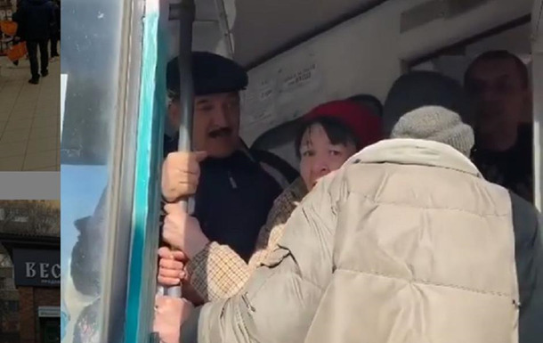 В Сумах вытолкали "лишнюю" пассажирку из салона.