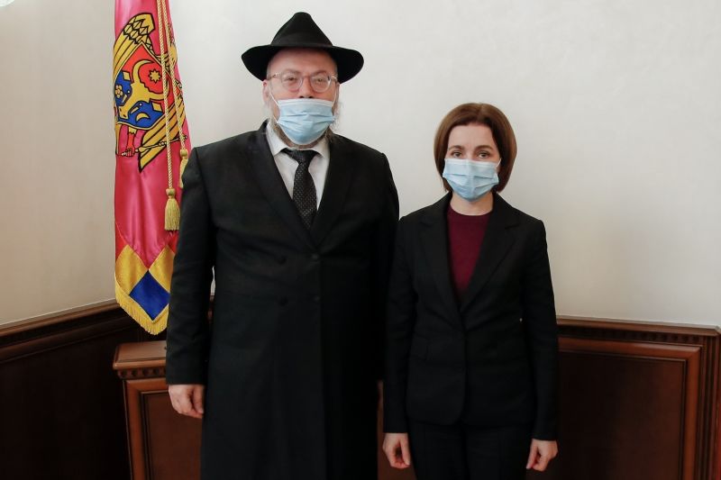 Санду на встрече с раввином: Приоритет РМ - построение сплоченного общества.