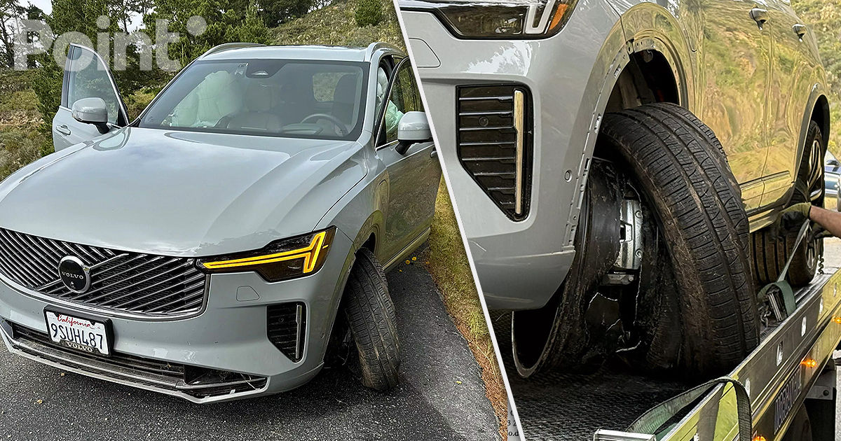 Un Volvo XC90 plug-in hibrid a rămas fără frâne la o coborâre de munte.
