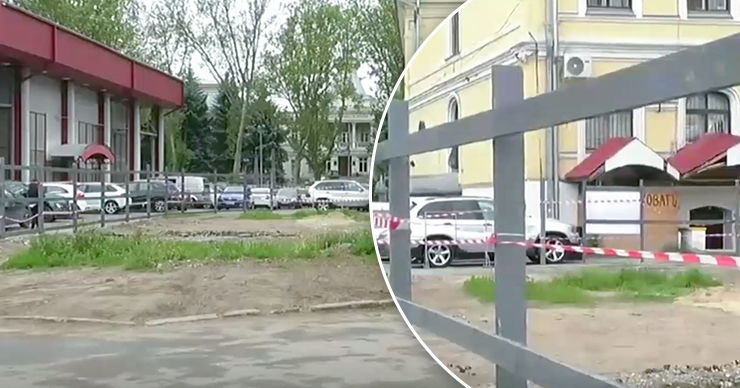Строительство многоэтажной парковки на столичной улице 31 Августа в Кишиневе затягивается. Коллаж Point.md.