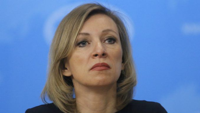 Purtătoarea de cuvânt a Ministerului Afacerilor Externe al Rusiei, Maria Zaharova. 