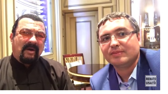 Renato Usatîi, a postat pe pagina sa de facebook un video, unde apare alături de Steven Seagal.