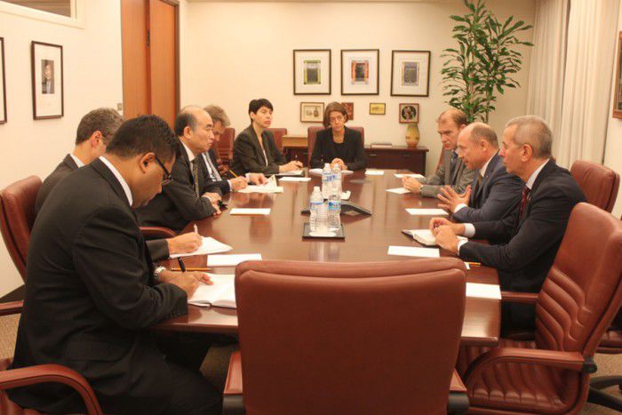 Valeriu Streleț s-a întâlnit cu oficiali ai FMI, la Washington. Foto: gov.md