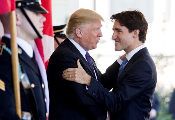 Президент США Дональд Трамп и премьер-министр Канады Джастин Трюдо провели первую встречу. 
