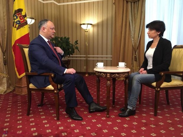 Jurnalistă rusă: Nu vă temeţi că veţi fi asasinat? Dodon răspunde. Foto: Ziarul Național