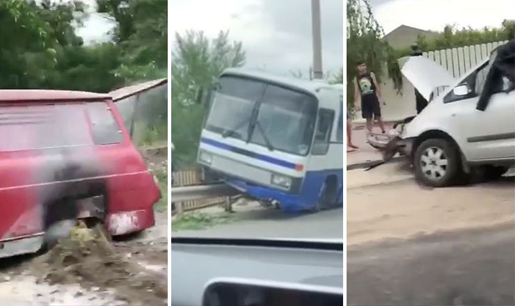 Проехавшие по бендерской трассе водители 27 июня за полчаса стали очевидцами последствий сразу трех серьезных аварий.