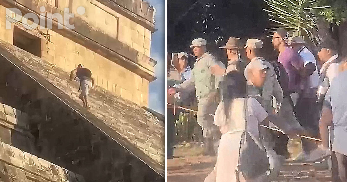 Un turist, bătut de localnici în Mexic pentru că a escaladat o structură sacră mayașă.