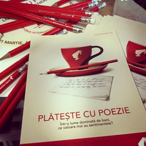 În mai multe localuri din Capitală versurile vor deveni monedă de schimb. Foto: Facebbok/Julius Meinl Moldova