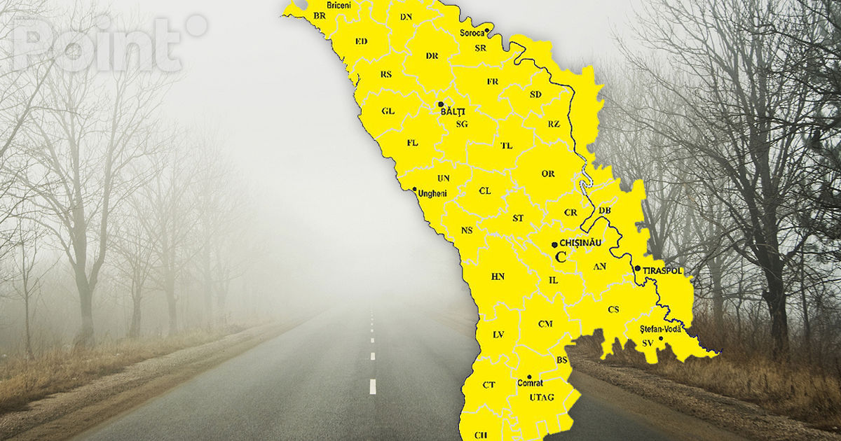 Cod Galben de ceață pe teritoriul Moldovei.