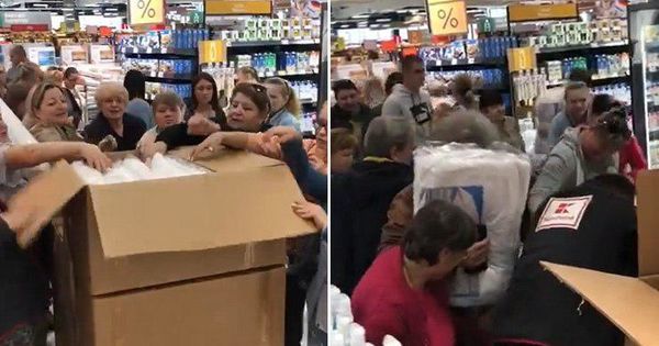 Посетители Kaufland устроили давку за одеялами по 100 леев.