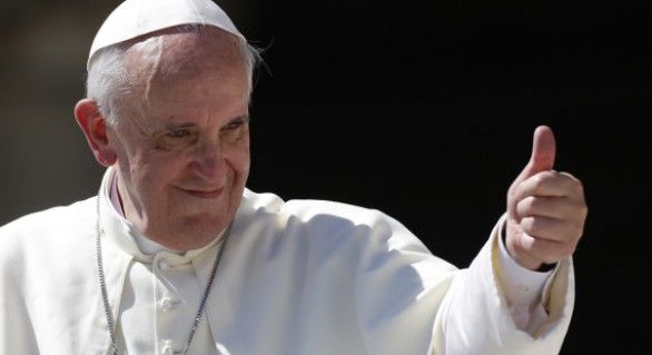 Papa Francisc în timpul slujbei de astăzi, de la Vatican. Foto: digi24.ro