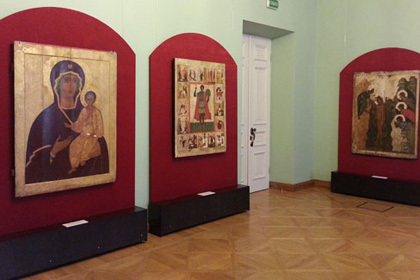 Экспозиция выставки древнерусских икон. Фото: www.rublev-museum.ru