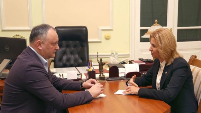 Игорь Додон уже встречался с башканом Гагаузии сразу после вступления в должность президента. Фото: presedinte.md