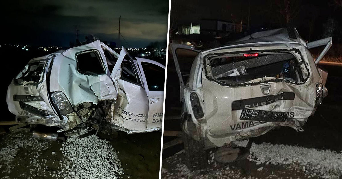 Виновник ДТП с авто таможенной службы был пьян и устроил дебош в баре. Коллаж: Point.md
