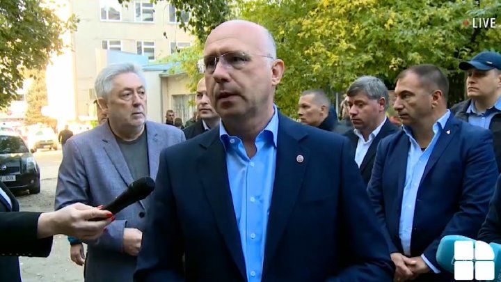 Павел Филип вместе с министрами прибыл на место взрыва на Рышкановке.