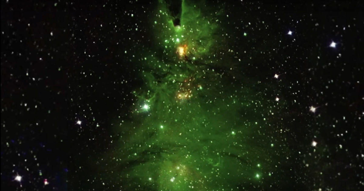 NASA a prezentat un pom de Crăciun cosmic.