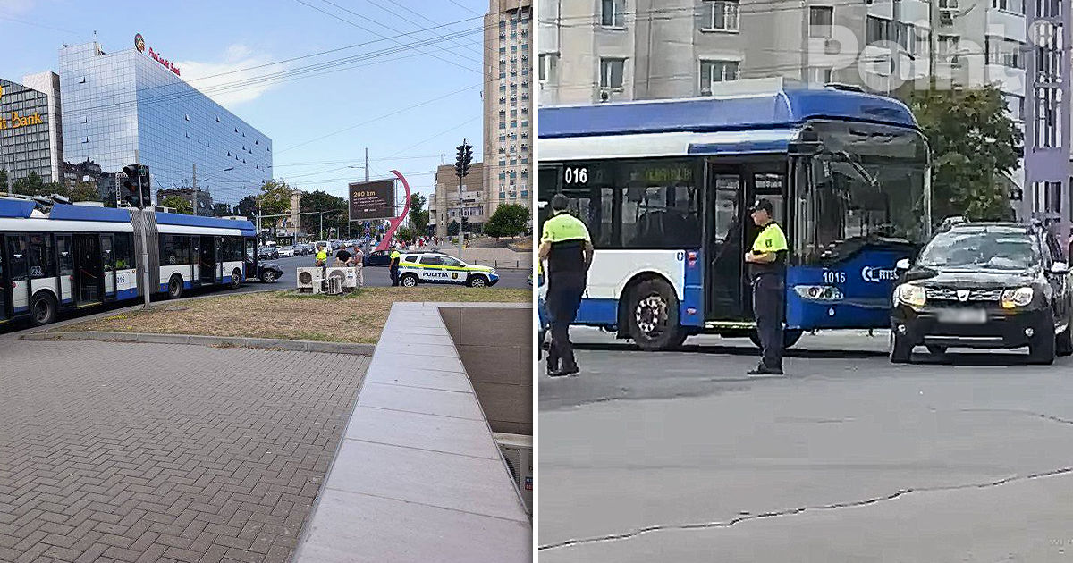 В центре столицы столкнулись троллейбус и Dacia: пострадала пассажирка.