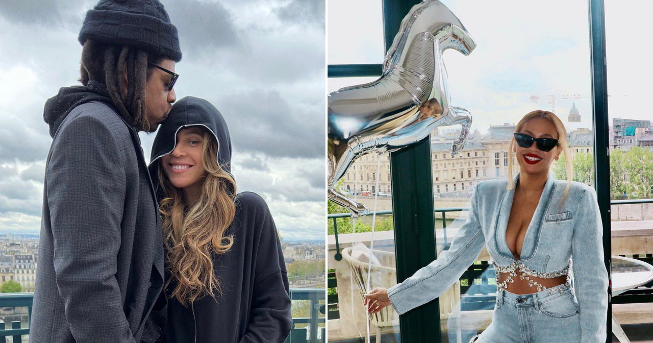 Певица Бейонсе поделилась редким снимком с Jay-Z на свидании в Париже.
