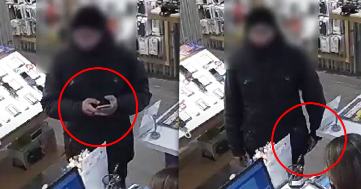 Полиция задержала мужчину, укравшего телефон из столичного магазина. Фото: Point.md.