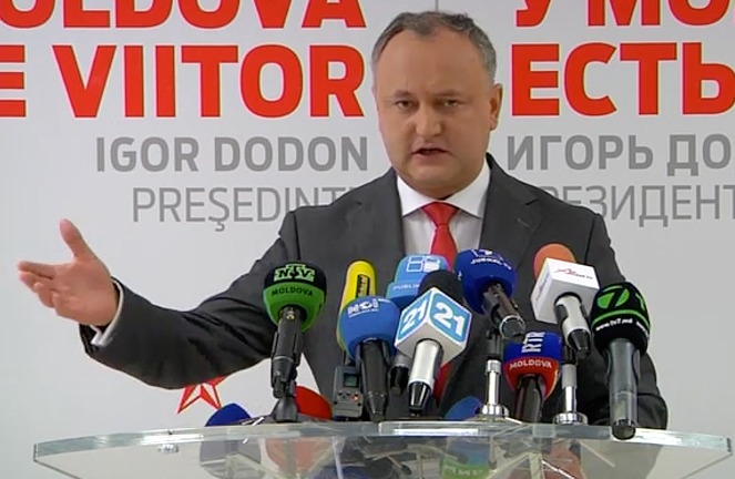 Dodon a condamnat declarațiile celor de pe dreapta, care susțin că alegerile au fost fraudate și susțină că vor contesta scrutinul.