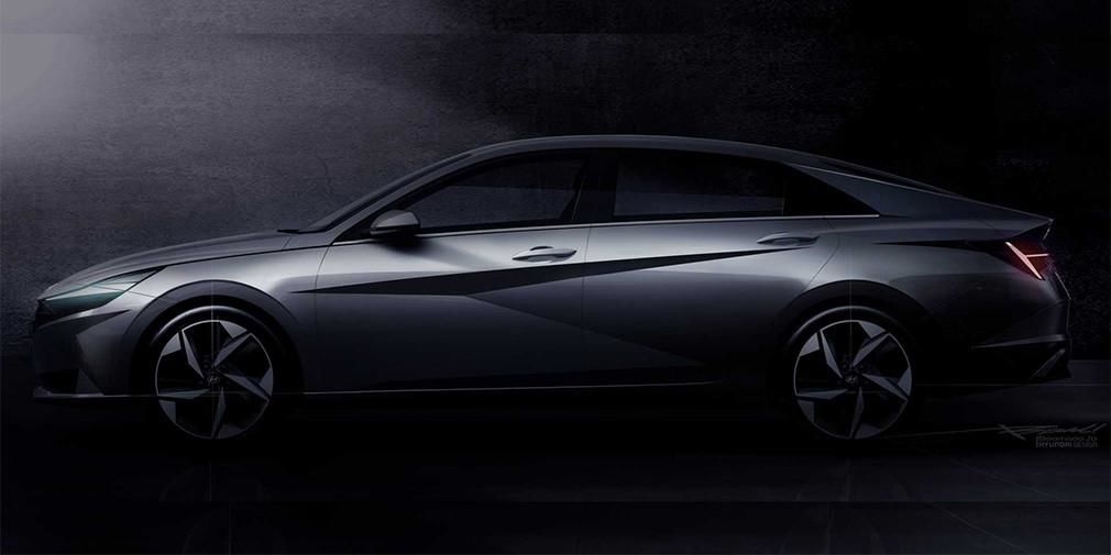Hyundai показал новый седан Elantra на видео.