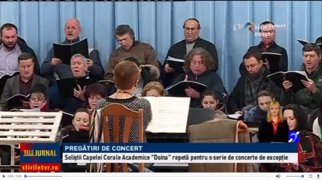 Soliştii Capelei Corale Academice "Doina" repetă pentru o serie de concerte de excepţie.