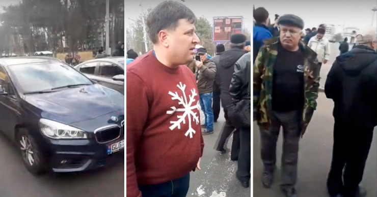 Протестующие не пустили мужчину на похороны. Колла: Point.md.