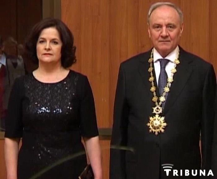 Президент Молдовы Николае Тимофти с женой.